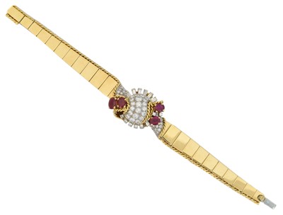 Lot 210 - A 1950s 18ct gold Vacheron Constantin cocktail watch