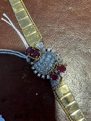 Lot 210 - A 1950s 18ct gold Vacheron Constantin cocktail watch