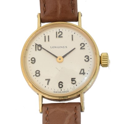 Lot 187 - A 9ct gold Longines wristwatch