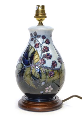 Lot 45 - Moorcroft Lamp Base in Bramble Pattern