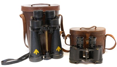 Lot 497 - Two pairs of military binoculars