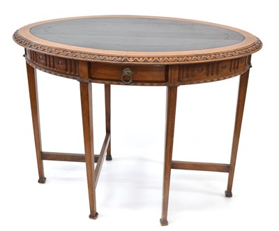 Lot 318 - Mid 19th Century Continental Oak Writing Table