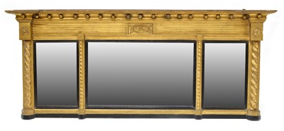 Lot 378 - Early 19th Century Giltwood and Gesso Framed Overmantel Mirror