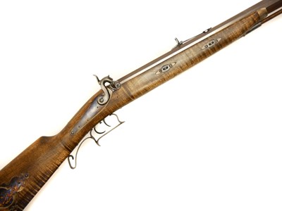 Lot 143 - Pedersoli Tryon .50 calibre percussion muzzle loading rifle LICENCE REQUIRED