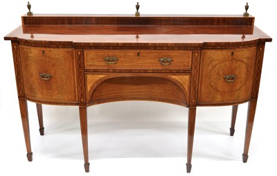 Lot 357 - George III Mahogany Sheraton Style Sideboard