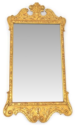 Lot 393 - George II Style Giltwood Moulded Wall Mirror