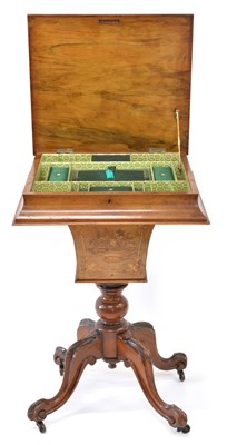 Lot 355 - Victorian Sewing Table