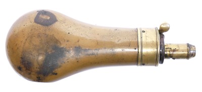 Lot 282 - Brass and Copper Pistol size powder flask