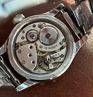 Lot 184 - A 1940s stainless steel Military Oyster Tudor wristwatch