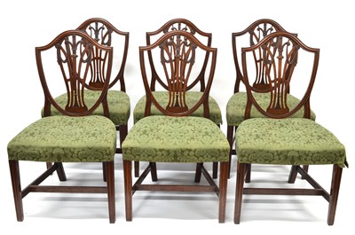 Lot 398 - Six Hepplewhite Style Dining Chairs