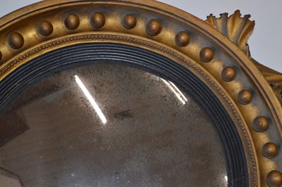 Lot 294 - Regency Giltwood Convex Wall Mirror