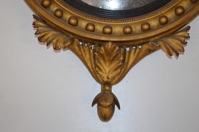 Lot 294 - Regency Giltwood Convex Wall Mirror
