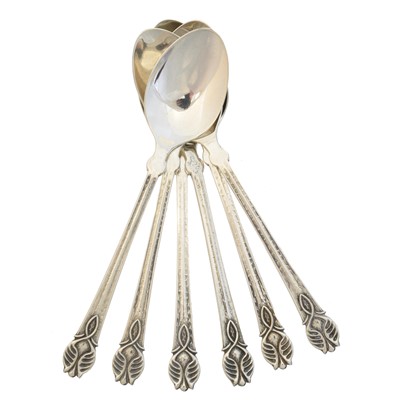 Lot 139 - A set of Liberty & Co silver coffee spoons