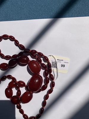 Lot 83 - A cherry bakelite necklace