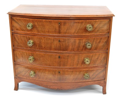 Lot 351 - Regency Mahogany Bow Fronted Chest of Drawers
