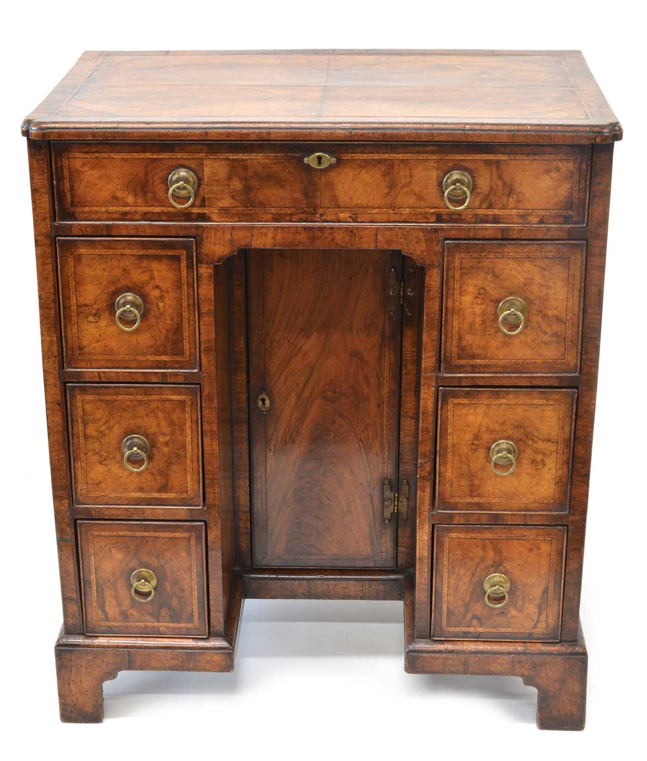Lot 305 - George II Walnut Kneehole Desk of Small Proportions