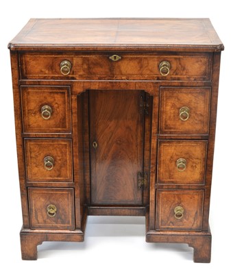 Lot 305 - George II Walnut Kneehole Desk of Small Proportions