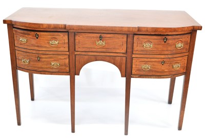 Lot 403 - George III mahogany breakfront sideboard