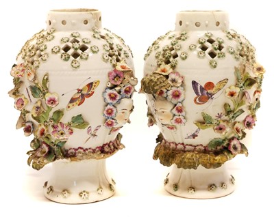 Lot 207 - Pair of late 18th century Derby vases