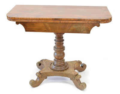 Lot 338 - George III Mahogany Fold Over Card Table