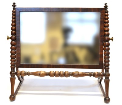 Lot 386 - Mid 19th Century Bobbin Turned Dressing Table Mirror