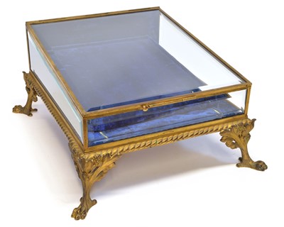 Lot 354 - Victorian Gothic Revival Gilt Metal Display Case
