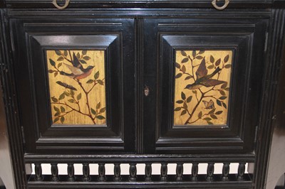 Lot 333 - Victorian Aesthetic Movement Ebonised Side Cabinet