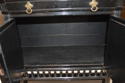 Lot 333 - Victorian Aesthetic Movement Ebonised Side Cabinet