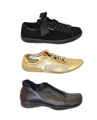 Lot 271 - Three pairs of Prada trainers