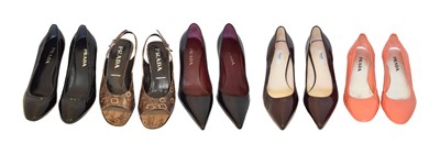 Lot 221 - Five pairs of Prada heels