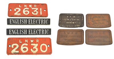 Lot 13 - Collection of Railwayana to include generator covers, numberplates and Two 'English Electric' plates