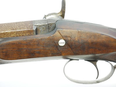 Lot 27 - H.Holland of Burford percussion single barrel 10 bore shotgun