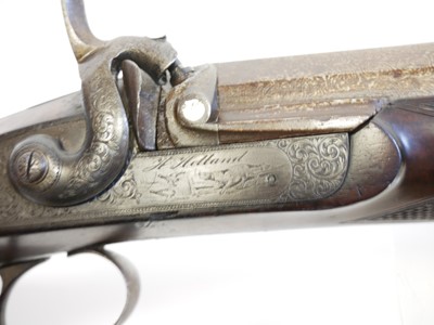 Lot 27 - H.Holland of Burford percussion single barrel 10 bore shotgun