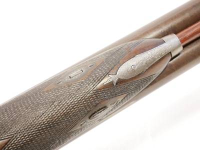 Lot 31 - Percussion double barrel 13 bore shotgun