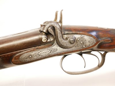 Lot 31 - Percussion double barrel 13 bore shotgun