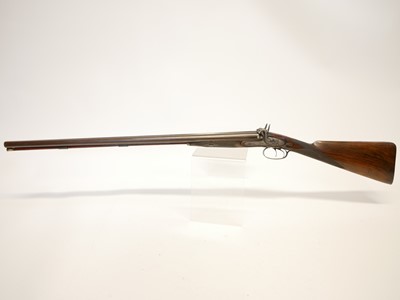 Lot 31 - Percussion double barrel 13 bore shotgun