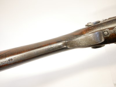 Lot 32 - Reilly percussion 10 bore double barrel side by side shotgun