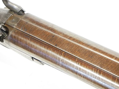 Lot 32 - Reilly percussion 10 bore double barrel side by side shotgun