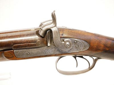 Lot 32 - Reilly percussion 10 bore double barrel side by side shotgun