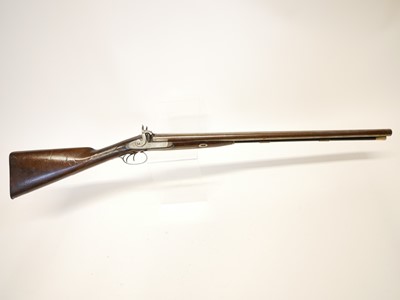 Lot 32 - Reilly percussion 10 bore double barrel side by side shotgun