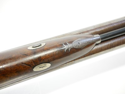 Lot 32 - Reilly percussion 10 bore double barrel side by side shotgun
