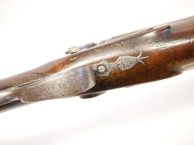 Lot 32 - Reilly percussion 10 bore double barrel side by side shotgun