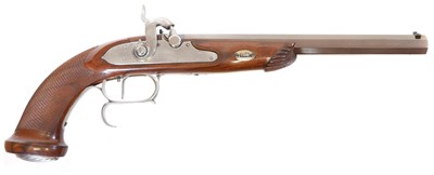 Lot 130 - Accessories given to the buyer, 01/06/23.

Pedersoli Le Page .44 percussion pistol, LICENCE REQUIRED