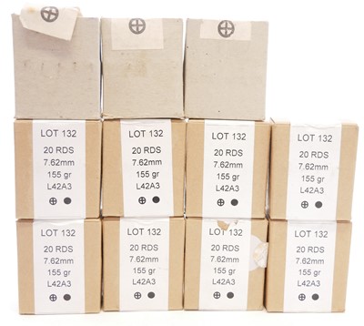 Lot 318 - Two hundred and twenty rounds of Radway Green 7.62 ammunition LICENCE REQUIRED