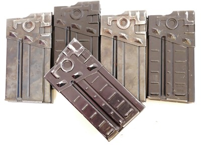 Lot 554 - Five magazines of G3 assault rifle