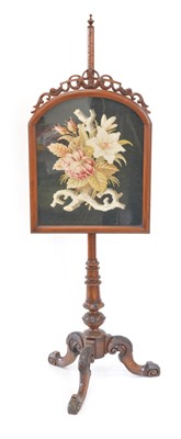 Lot 259 - Victorian Mahogany Pole Screen