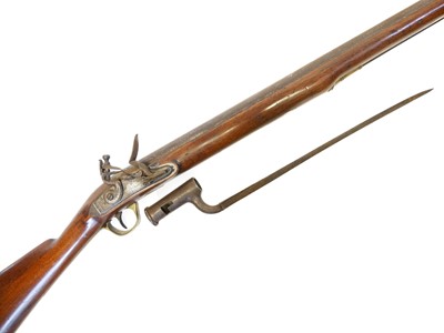 Lot 17 - Flintlock officers fusil with bayonet