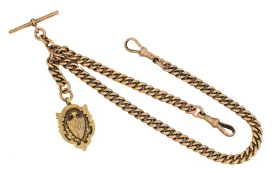 Lot 109 - A 9ct gold Albert chain