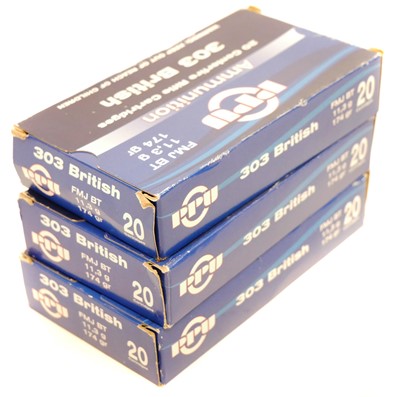 Lot 329 - 60 rounds of PPU .303 ammunition LICENCE REQUIRED