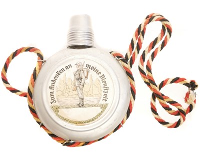 Lot 513 - German National Service commemorative schnapps flask.